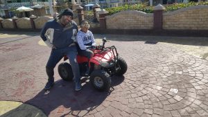 The first time for my son Adam to ride a quad bike!